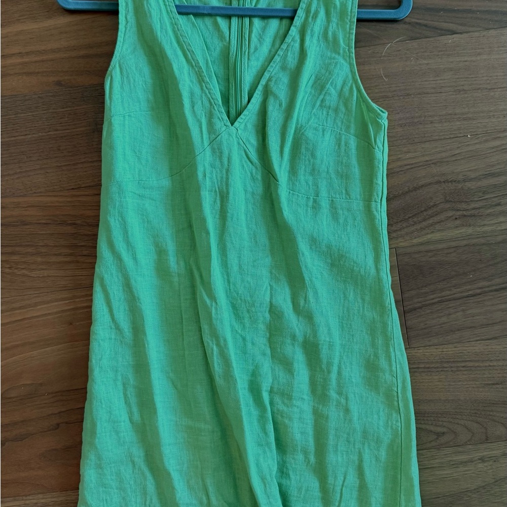 Madewell Light Green V-Neck Dress - Picture 4 of 5